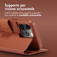 Accezz Cover in pelle 2 in 1 con MagSafe Apple iPhone 15 Pro Max - Sienna Brown