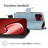 imoshion Cover a libro di Lusso Apple iPhone 15 Pro Max - Azzurro