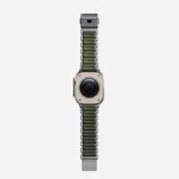 Nomad Cinturino Stratos Apple Watch | 44/45/46/49 mm - Forest Green / Natural Titanium