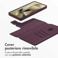 Accezz Cover in pelle 2 in 1 con MagSafe Samsung Galaxy S25 Ultra - Heath Purple