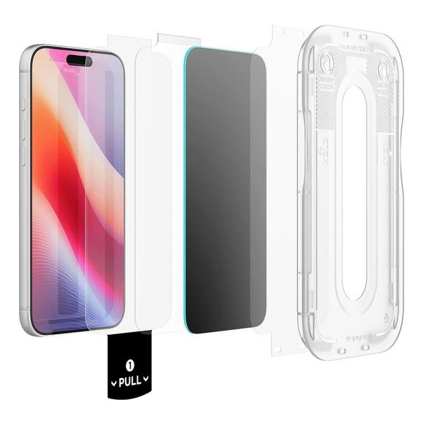 Spigen Vetro temperato privacy GLAStR EZ Fit + Applicatore - confezione da 1 Apple iPhone 18 Pro Max