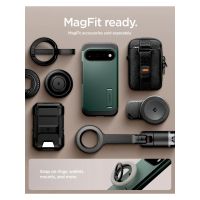 Spigen Cover Posteriore Corazzata Tough con MagSafe Google Pixel 11 - Abyss Green