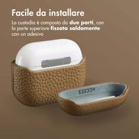 Accezz Cover in vera pelle  Apple Airpods 3 - Taupe