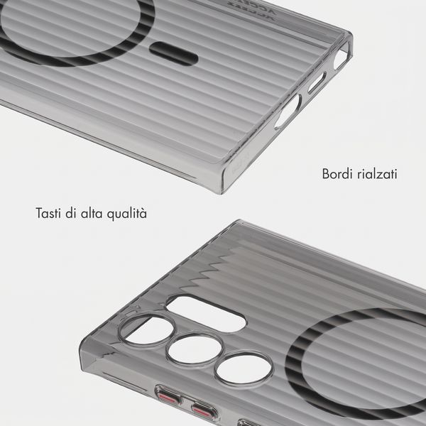 Accezz Cover Lite con MagSafe | Fluted | Samsung Galaxy S24 Ultra - Nero