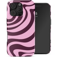 Selencia Cover posteriore Vivid con MagSafe Apple iPhone 16 Pro - Wavy Swirl Pink Plum