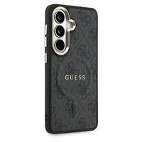 Guess Cover Posteriore 4G Leather con MagSafe Samsung Galaxy S26 - Gold Edge - Black