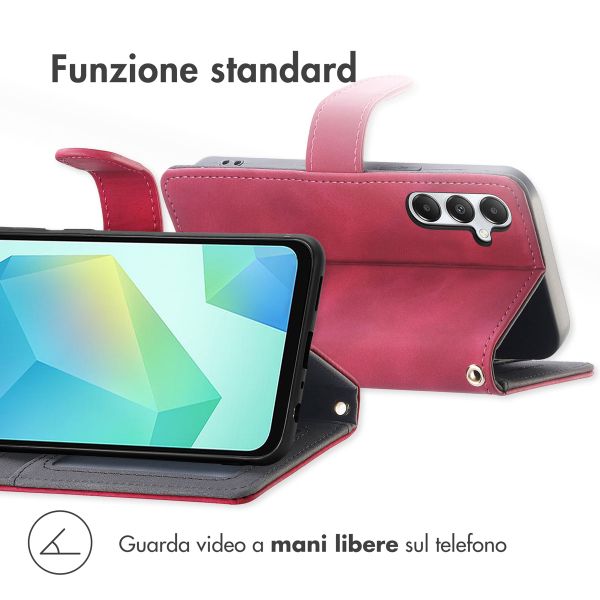 imoshion Cover a libro con Cordino Samsung Galaxy A16 - Rosso