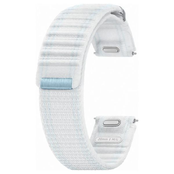 Samsung Cinturino in tessuto originale Samsung Galaxy Watch 4 / 5 / 6 / 7 / FE (20 mm) - Taglia M/L - White Sand