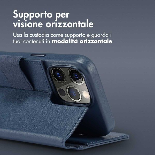 Accezz Cover in pelle 2 in 1 con MagSafe Apple iPhone 15 Pro Max - Nightfall Blue