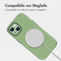 imoshion Cover posteriore Color con Thin MagSafe Ring Apple iPhone 15 - Verde scuro