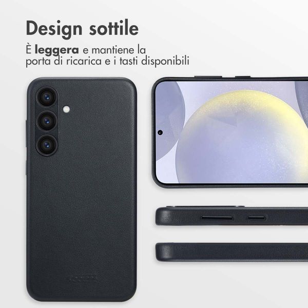 Accezz Cover in Pelle con MagSafe Samsung Galaxy S24 Plus - Onyx Black
