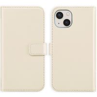 Selencia Cover a libro in vera pelle Apple iPhone 13 - Greige