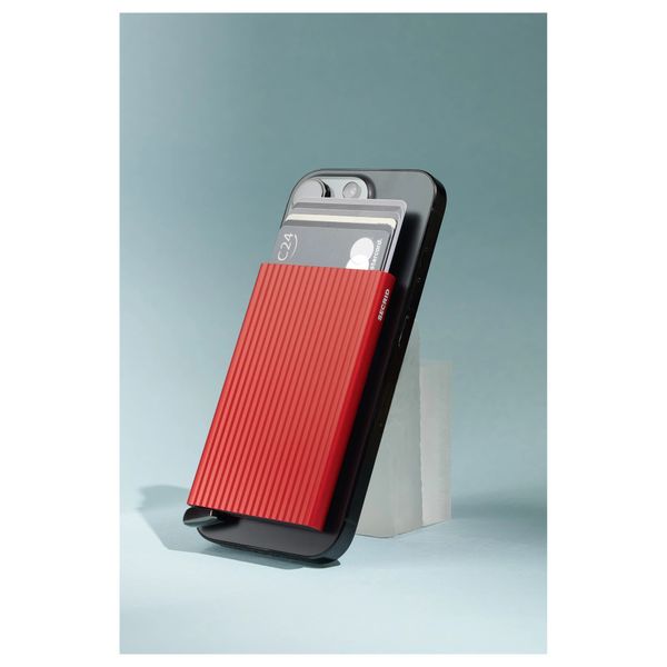 Secrid Cardprotector MagSafe Fluted - Porta carte - Red