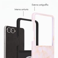 Selencia Cover posteriore Vivid con MagSafe Samsung Galaxy Z Flip 8 - Golden Beige Marble