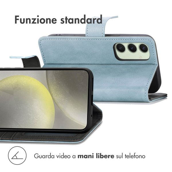 imoshion Cover a libro di Lusso Samsung Galaxy S24 FE - Azzurro