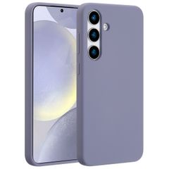 Accezz Cover in silicone liquido con MagSafe Samsung Galaxy S25 Plus - Lavender Gray