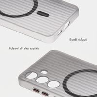 Accezz Cover Lite con MagSafe | Fluted | Samsung Galaxy S24 - Grigio