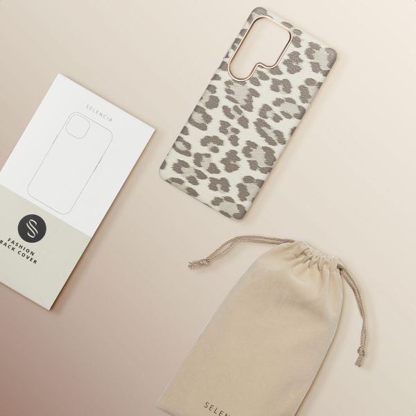 Selencia Cover Sabi Stampa pantera con MagSafe Samsung Galaxy S25 Ultra - Soft Ivory