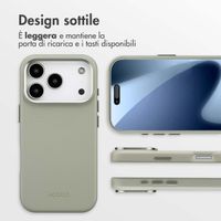 Accezz Cover in Pelle con MagSafe Apple iPhone 17 Pro - Light Grey