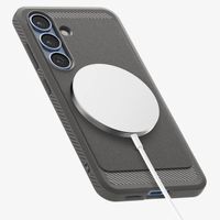 Spigen Cover Rugged Armor con MagSafe Samsung Galaxy S25 - Marble Gray