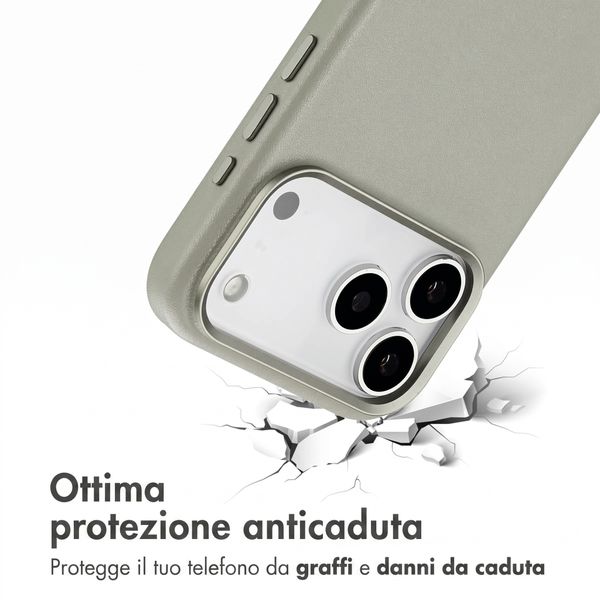 Accezz Cover in Pelle con MagSafe Apple iPhone 18 Pro Max / 17 Pro Max - Light Grey