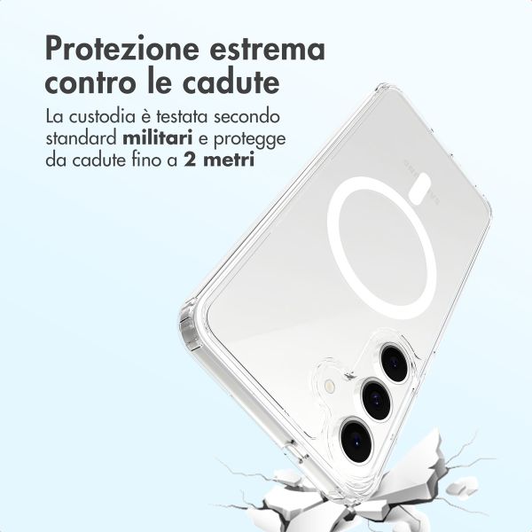 Accezz Cover posteriore Xtreme Impact con MagSafe Samsung Galaxy S25 FE - Trasparente