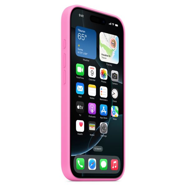 Apple Cover Posteriore in Silicone con MagSafe Apple iPhone 16 Pro - Peony Pink