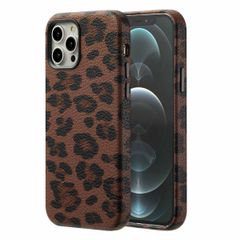 Selencia Cover Sabi Stampa pantera con MagSafe Apple iPhone 12 (Pro) - Mocha Brown