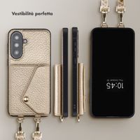 Selencia Cover per telefono Sera con cordino e portacarte a busta Samsung Galaxy A37 (5G) - Champagne