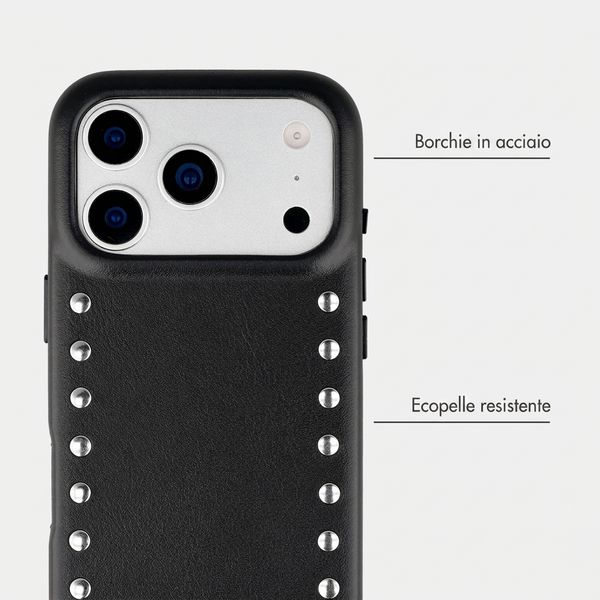 Selencia Cover posteriore Studs con MagSafe Apple iPhone 17 Pro - Velvet Black