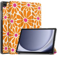 imoshion Cover Trifold Design Samsung Galaxy Tab A11 Plus / A9 Plus - Orange Flower Connect
