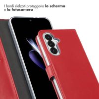 Selencia Cover a libro in vera pelle Samsung Galaxy A36 / A56 - Rosso