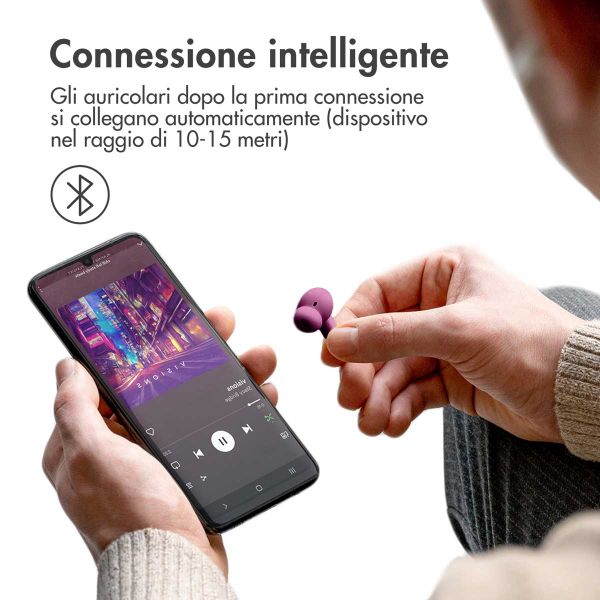 imoshion Aura Pro Auricolari in-ear wireless - Cancellazione attiva del rumore (ANC) - Bordeaux