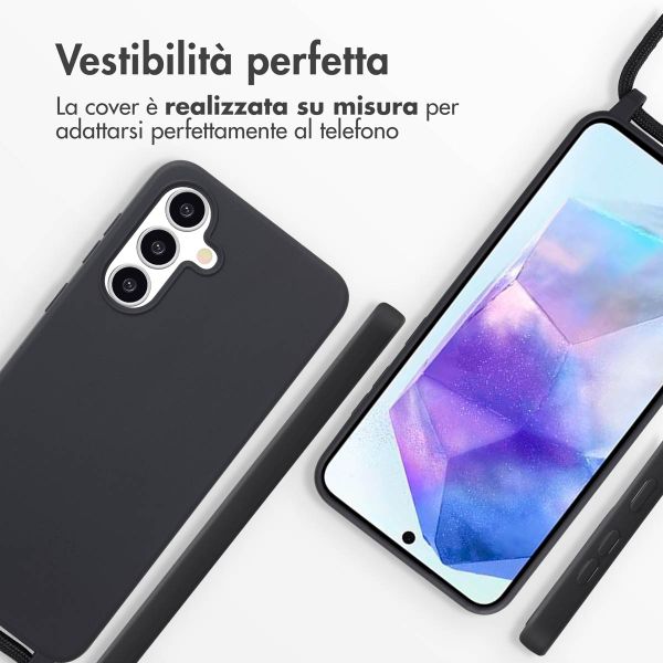 imoshion Cover in Silicone con Cordino Samsung Galaxy A36 - Nero