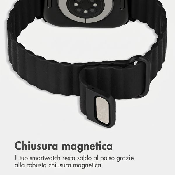 imoshion Cinturino magnetico in pelle sintetica Apple Watch | 44/45/46/49 mm - Nero