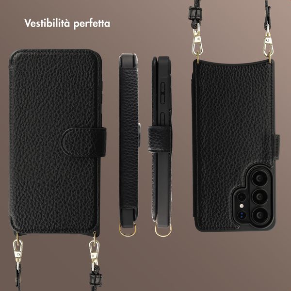 Selencia Cover Riva con MagSafe e cordino Samsung Galaxy S26 Ultra - Nero