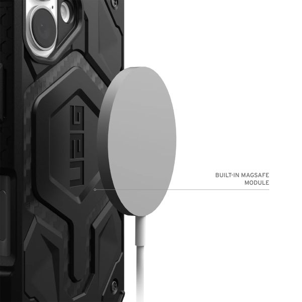 UAG Cover Posteriore Monarch Pro Apple iPhone 16 Plus - Carbon Fiber