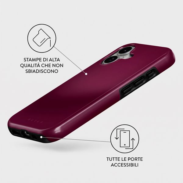 Burga Cover Posteriore Resistente con MagSafe Apple iPhone 17 - Dark Cherry