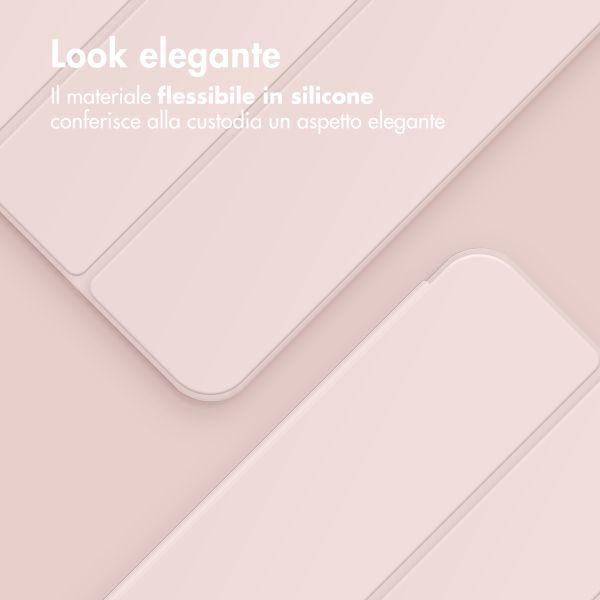 Accezz Cover a libro in silicone Smart Samsung Galaxy Tab A9 8.7 pollici - Rosa