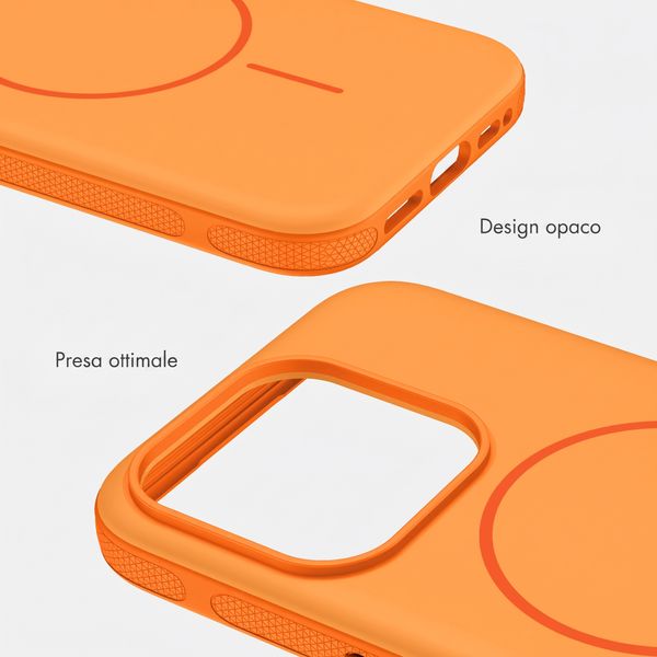 imoshion Cover posteriore Color con Thin MagSafe Ring Apple iPhone 15 Pro - Arancio