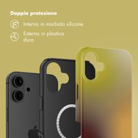 Selencia Cover posteriore Vivid con MagSafe Apple iPhone 16 - Gradient Olive Dust