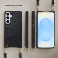 Selencia Cover per telefono Nova con cordino e portacarte Samsung Galaxy S26 Plus - Nero