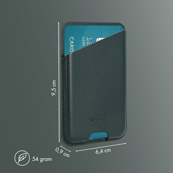 Accezz Portacarte in pelle magnetico - Compatibile con Apple Find My - Cedar Green