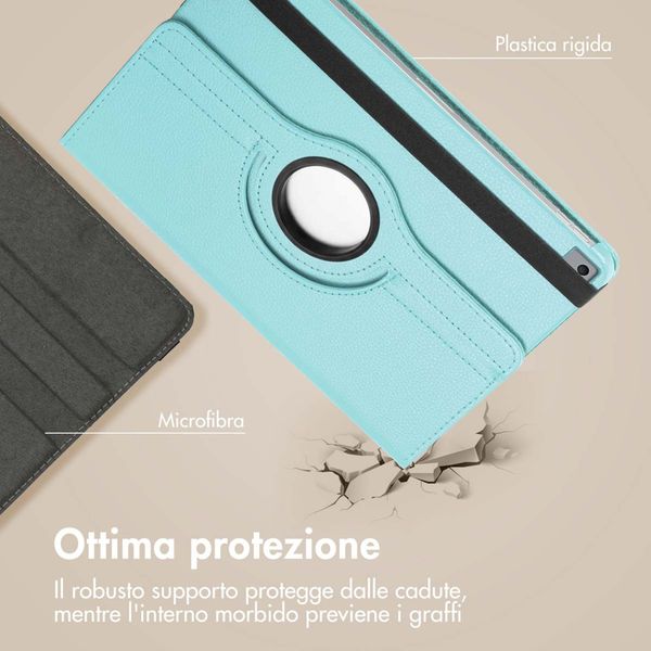imoshion Cover Girevole a 360° Apple iPad 9 (2021) 10.2 pollici / iPad 8 (2020) 10.2 pollici / iPad 7 (2019) 10.2 pollici - Azzurro