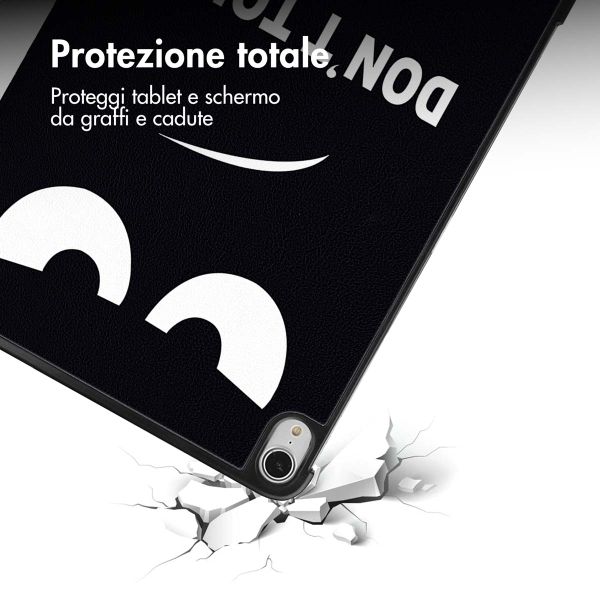 imoshion Cover Trifold Design Apple iPad Air 13 pollici (2026) M4 / (2025) M3 / (2024) M2 - Don't touch