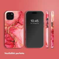 Selencia Cover posteriore Vivid con MagSafe Apple iPhone 15 - Rosy Marble