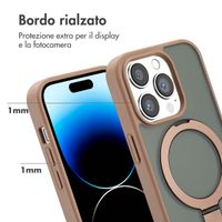 Accezz Cover con anello e supporto con MagSafe Apple iPhone 14 Pro - Marrone