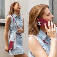 imoshion Cover in Silicone con Cordino Samsung Galaxy S24 Ultra - Rosso scuro