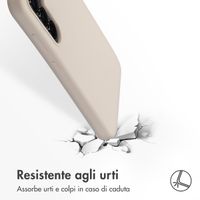 Accezz Cover in silicone liquido con MagSafe Samsung Galaxy S24 FE - Stone