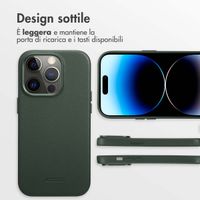Accezz Cover in Pelle con MagSafe Apple iPhone 14 Pro - Cedar Green